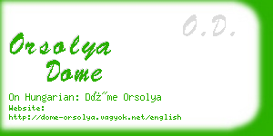 orsolya dome business card